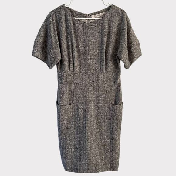 Lela Rose Dresses & Skirts - Lela Rose Gray Metallic Tweed Sheath Dress